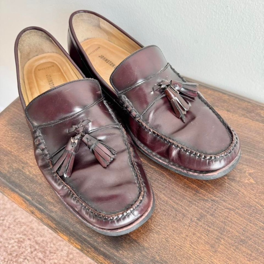 Ox Blood Red Leather Loafer Men 8.5 / Women 10 Burgundy Preppy Tassel